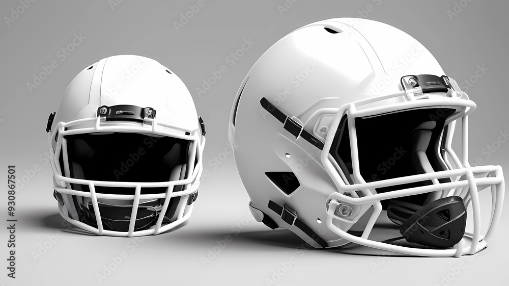 american football helmet isolated on white
