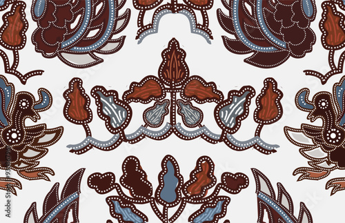 Sido Asih Batik Motif, a batik motif from Indonesia, with details of parts of the motif