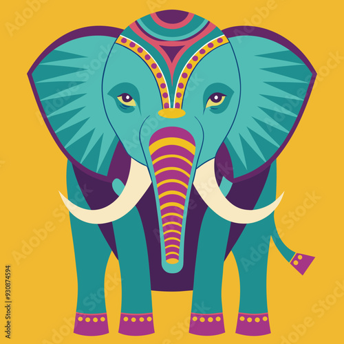 Wallpaper Mural Isolated elephant vector art Torontodigital.ca