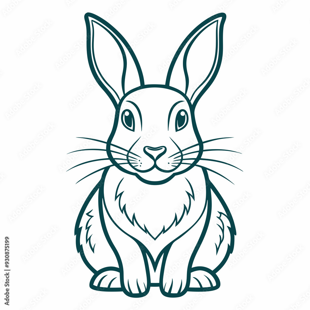 Rabbit silhouette in vector. Easter bunny, Can be used as a stencil or template for festive decorations, postcards, shop windows Rabbit silhouette in vector. Easter bunny, Can be used as a stencil or template for festive decorations, postcards, shop windows