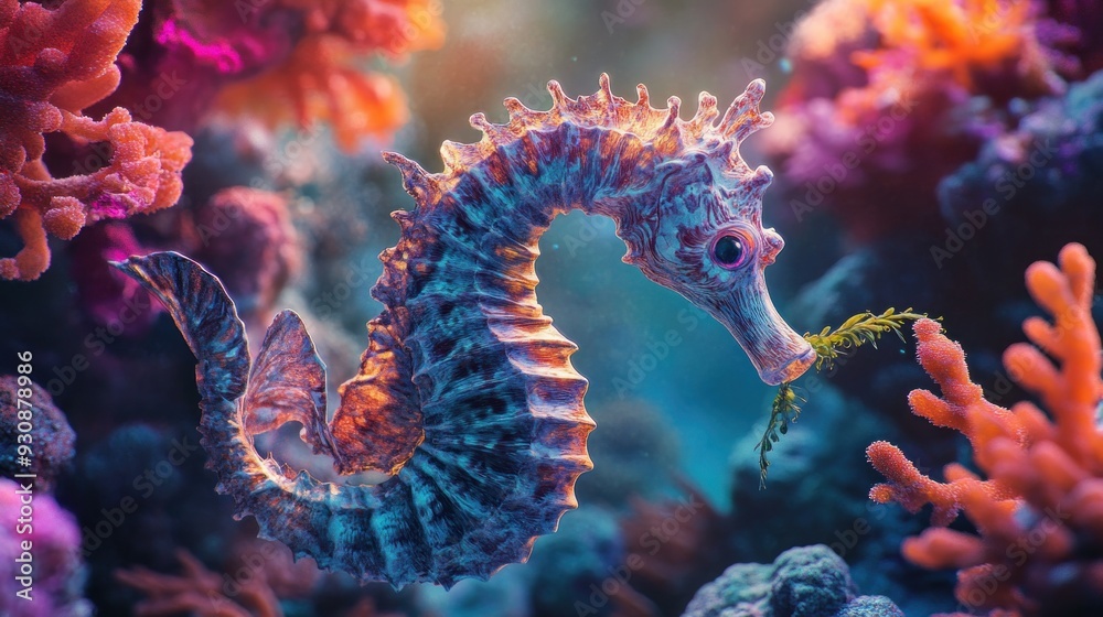 Seahorse in Coral Reef Seahorse in Coral Reef
