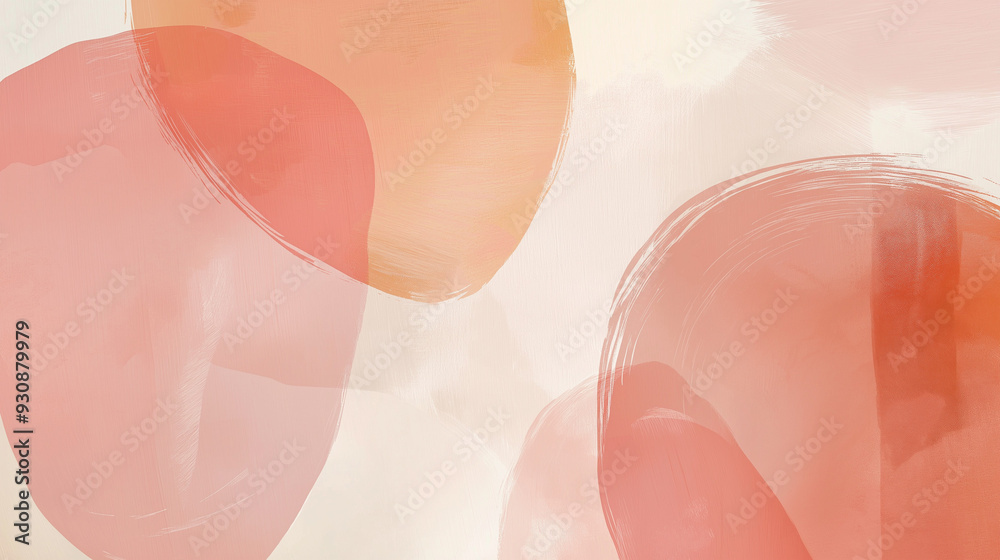 Fototapeta premium abstract and colorful artwork depicting pink and orange flowers on a pristine white background, highlighting their delicate charm.