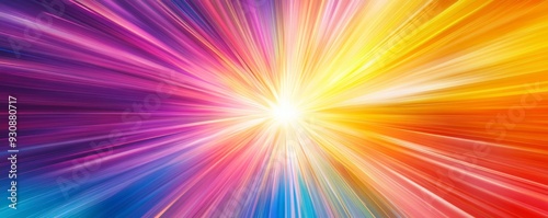 Colorful light burst with radiant gradient