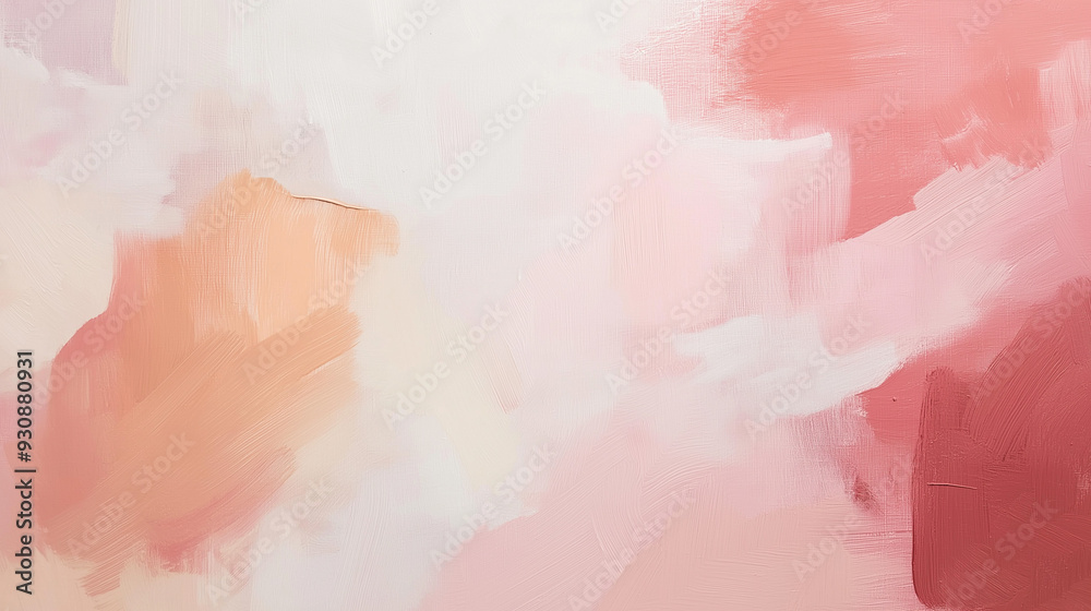Fototapeta premium abstract and colorful artwork depicting pink and orange flowers on a pristine white background, highlighting their delicate charm.