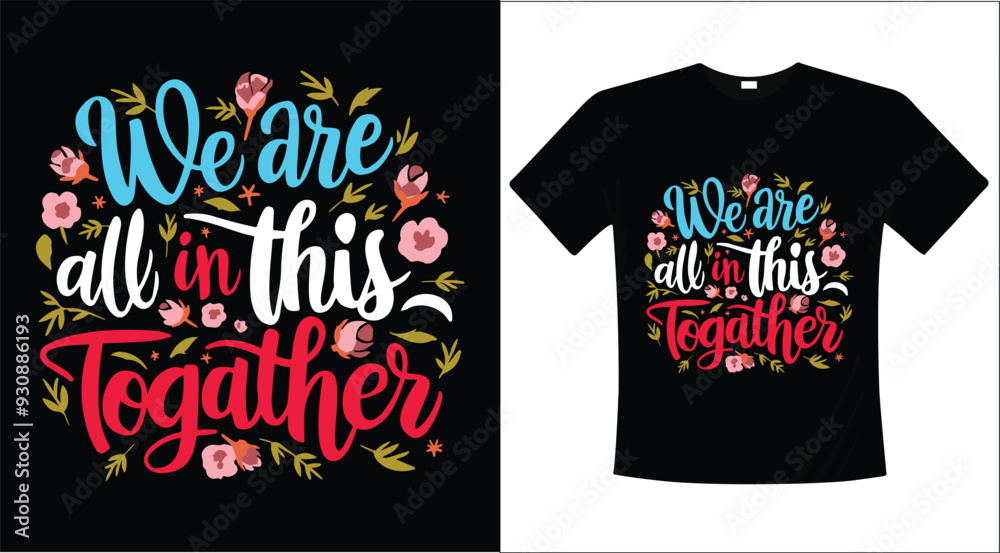 Spring calligraphy typographic t-shirt design illustration Spring calligraphy typographic t-shirt design illustration