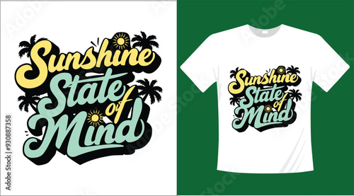 Summer calligraphy typographic t-shirt design illustration