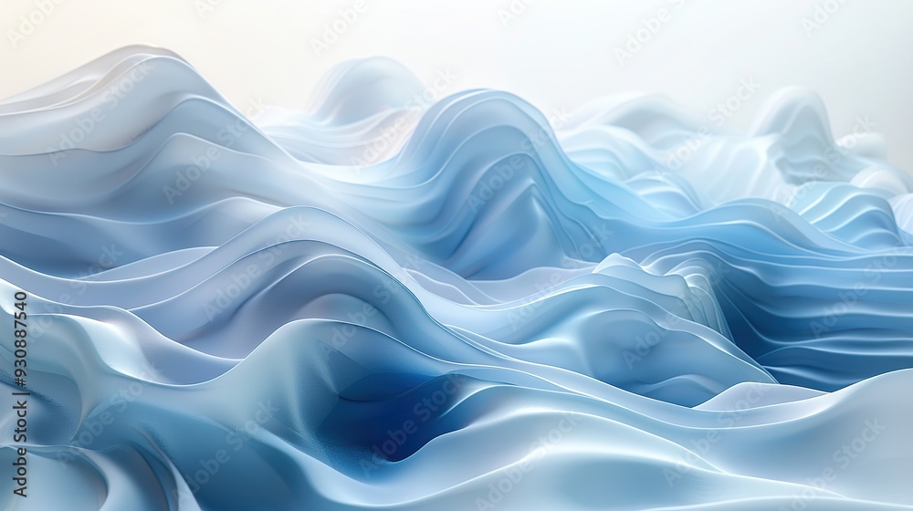 Obraz premium Abstract Blue Waves