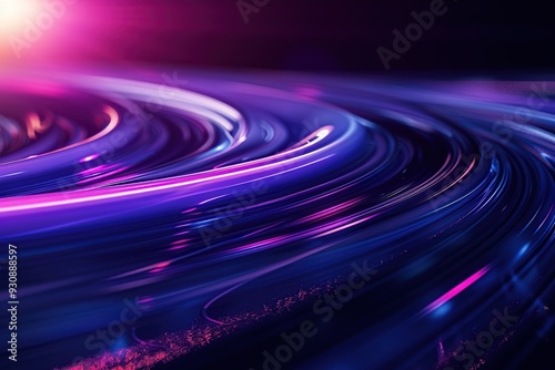 Abstract Purple and Blue Swirls