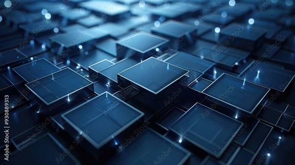Abstract Blue Cube Pattern Abstract Blue Cube Pattern