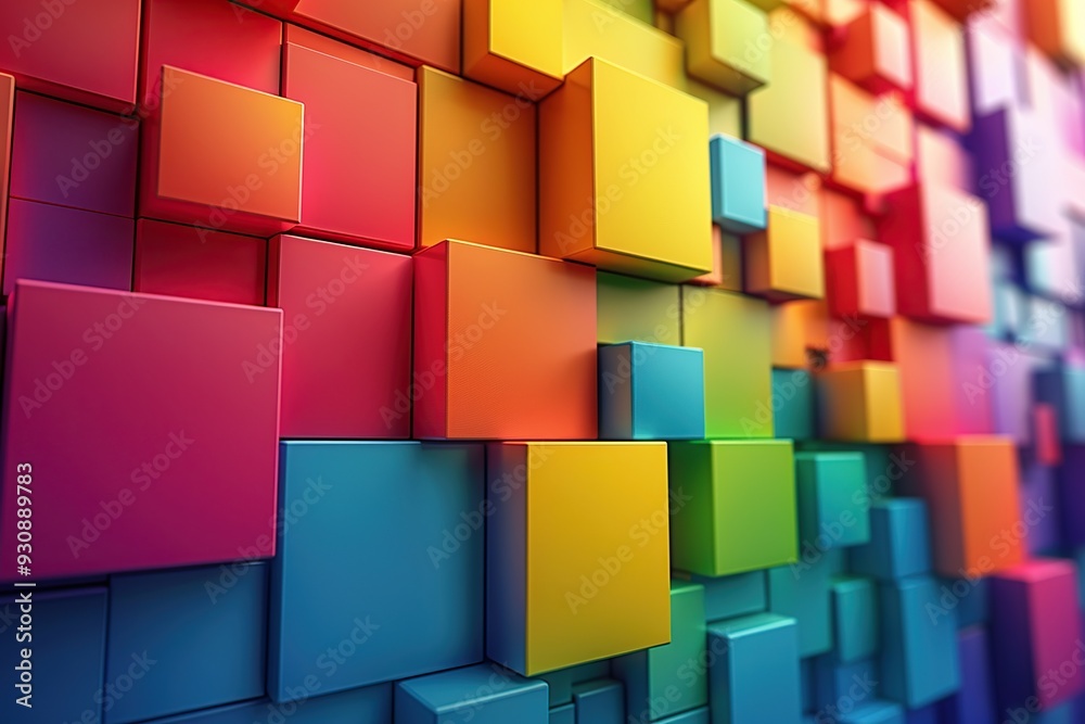 Abstract Colorful Cubes Background Abstract Colorful Cubes Background