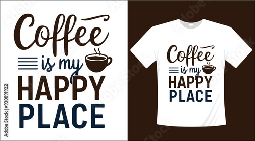 Coffee calligraphy typographic t-shirt design illustration