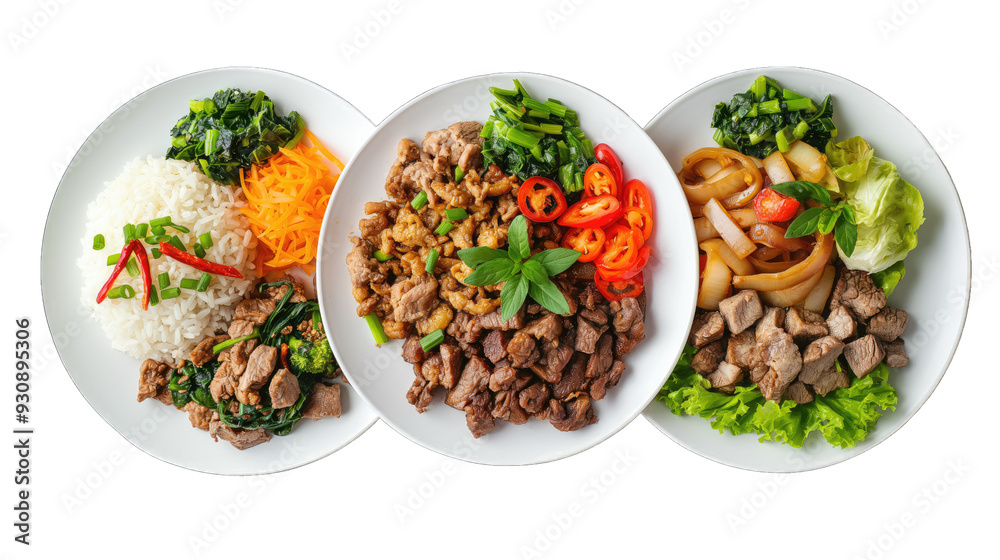 Flavorful Rice Medley with Vegetables and Meat
