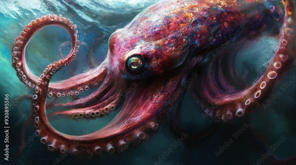Fototapeta premium Giant Octopus Underwater