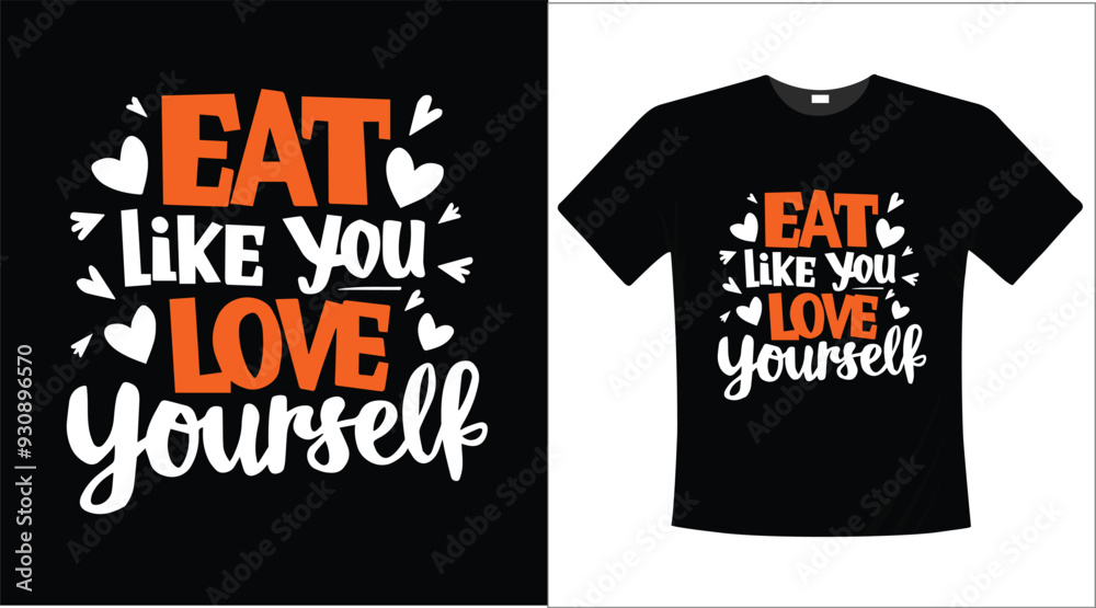 Fototapeta premium Food typography t-shirt design vector illustration
