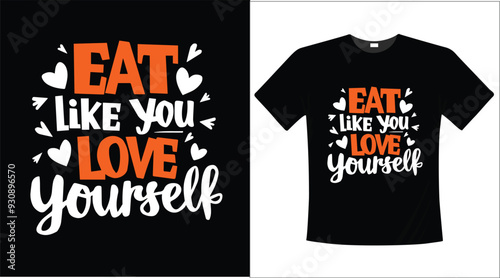Food typography t-shirt design vector illustration