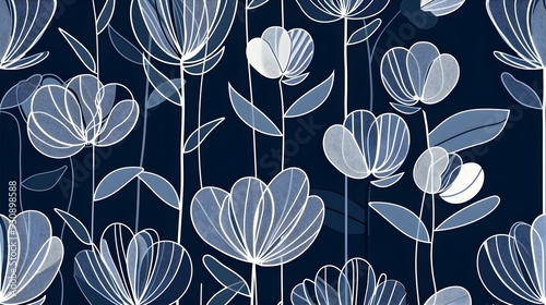 Retro seamless floral pattern background