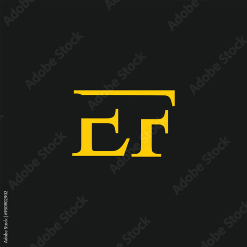 EF Logo Letters black background.
