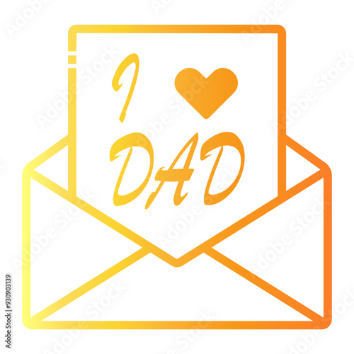 fathers Line Gradient Icon