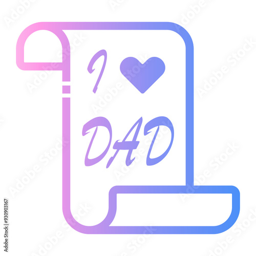 fathers Line Gradient Icon
