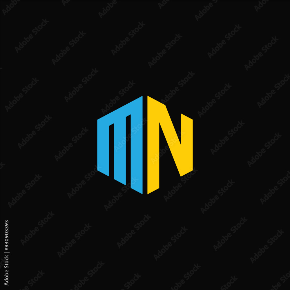 MN Logo Letters black background. MN Logo Letters black background.