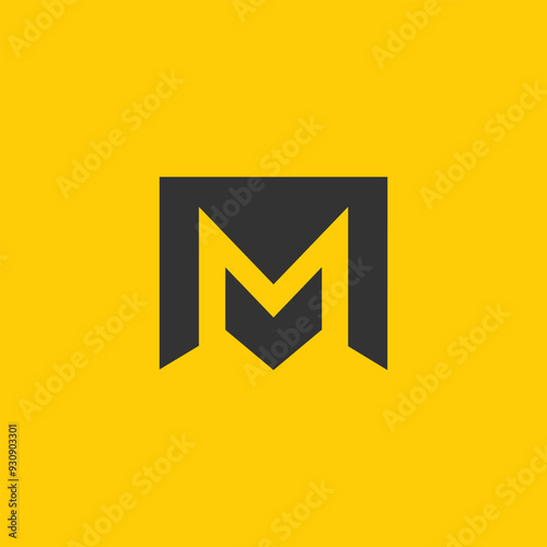 letter M logo design in vector m concept.	