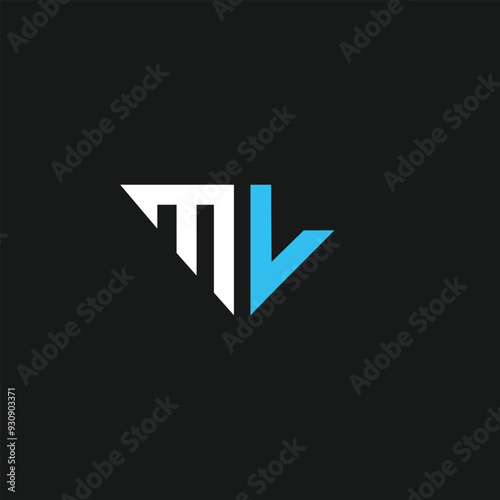 ML Logo Letters black background.