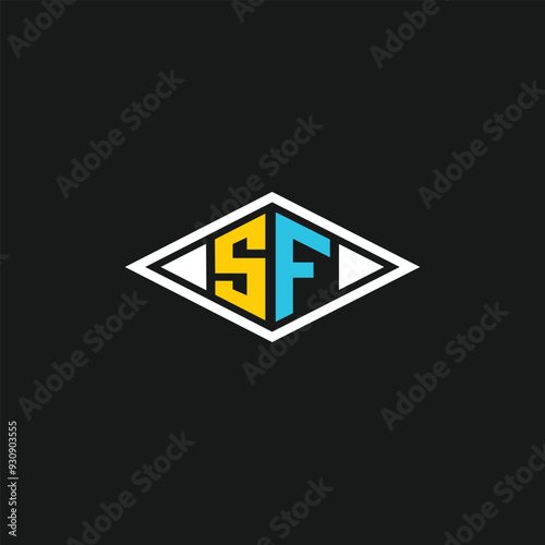 SC initial logo circle shape vector black and gold