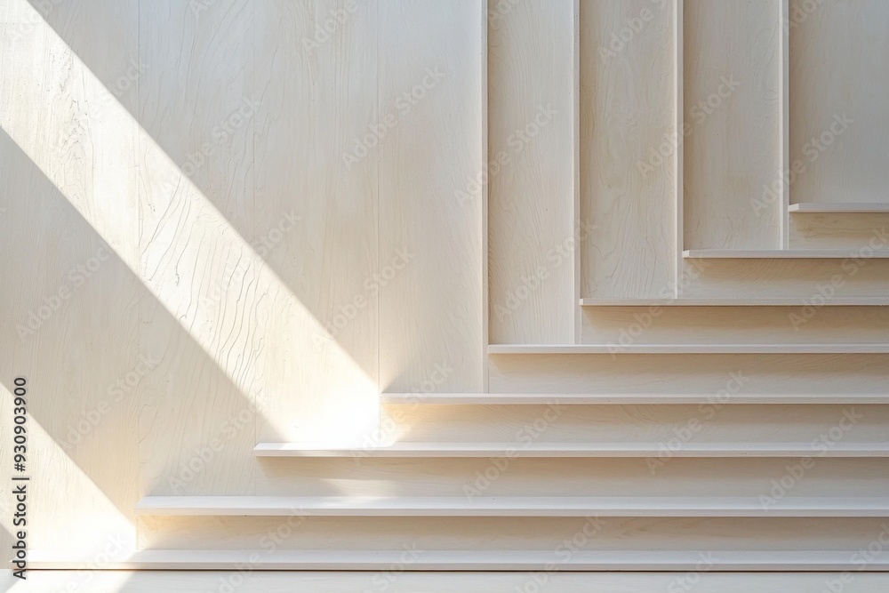 Fototapeta premium Abstract background of white plywood texture created with generative AI