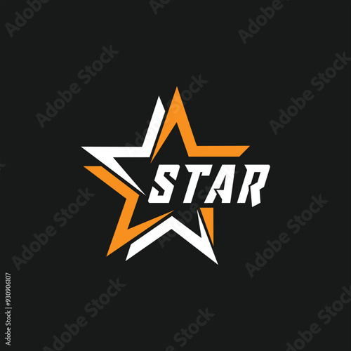 Star vector logo design concept.