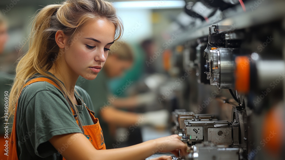 women technicians actively engaged in their jobs,
