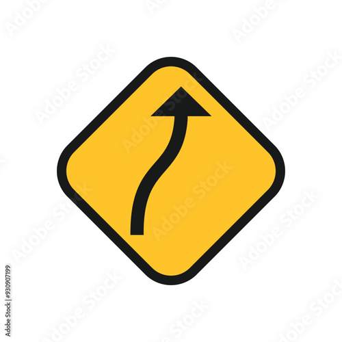 Curve road ahead