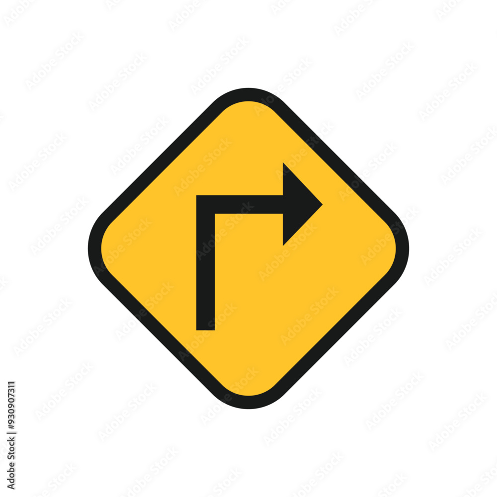 Round traffic sign, Turn right. Allow traffic right or go right side only. Round traffic sign, Turn right. Allow traffic right or go right side only.