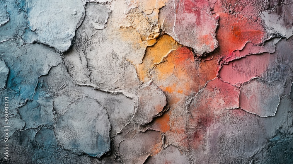 Fototapeta premium messy wall stucco texture background. Decorative wall paint , ai