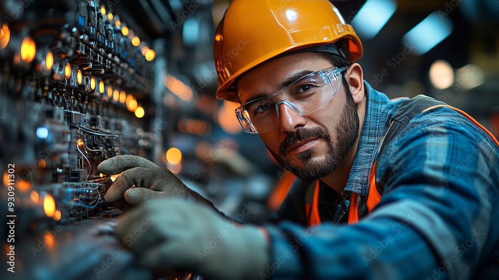 workers and electricians collaborating on a large-scale project,