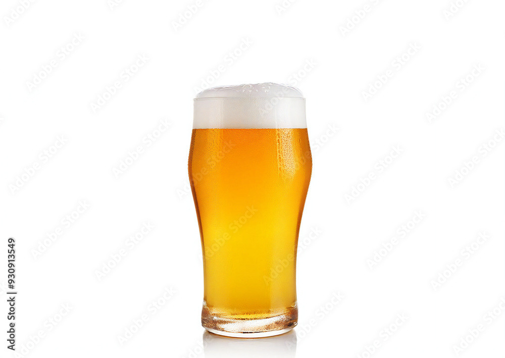 Beer glasses on white background Beer glasses on white background