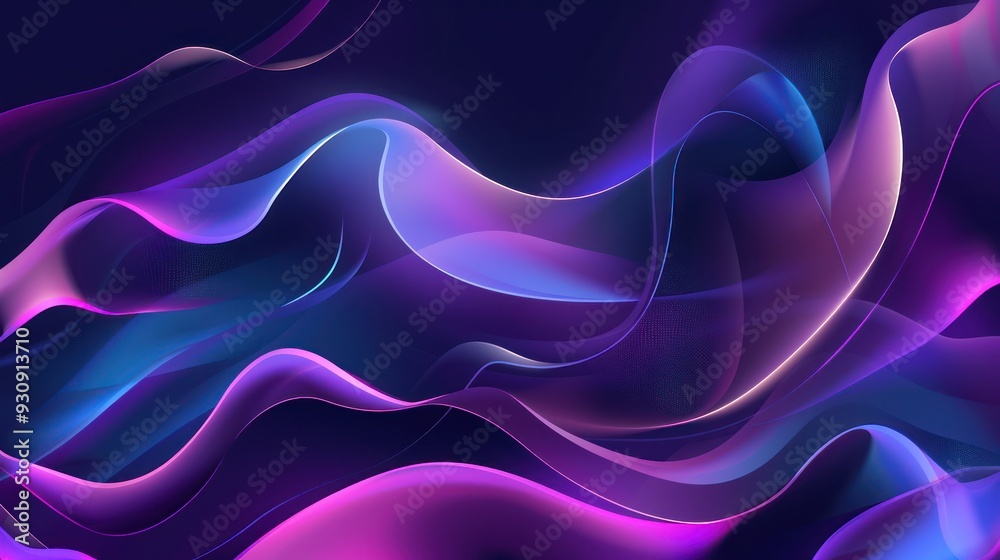 Fototapeta premium Abstract Purple and Blue Wavy Pattern