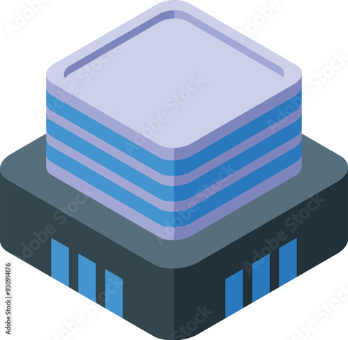 Office building with a modern design stands tall, featuring multiple floors and a sleek exterior