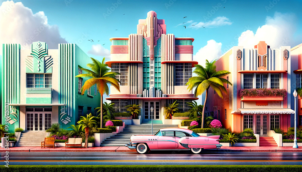 Obraz premium Ocean Drive, Miami, Florida