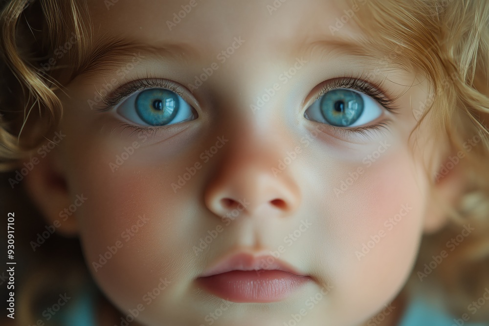 A close-up of a beautiful two-year-old baby with bright, curious eyes and soft features. Baby with an expression of wonder, with soft lighting and innocent eyes. A close-up of a beautiful two-year-old baby with bright, curious eyes and soft features. Baby with an expression of wonder, with soft lighting and innocent eyes.
