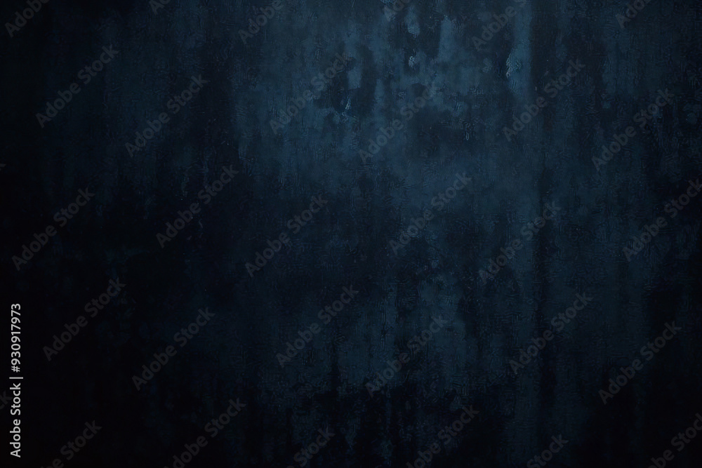 Fototapeta premium Dark blue limestone marble rough grunge cement smooth gradient wall backdrop texture background with high resolution. Old wall texture cement dark blue abstract dark color design background