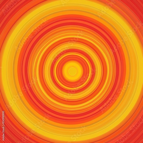 Abstract Yellow and Orange Circular Pattern Background.