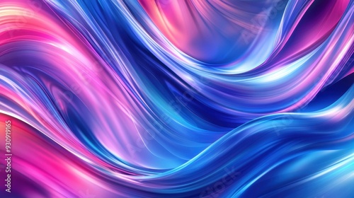 Abstract Swirling Blue and Pink Liquid Background.