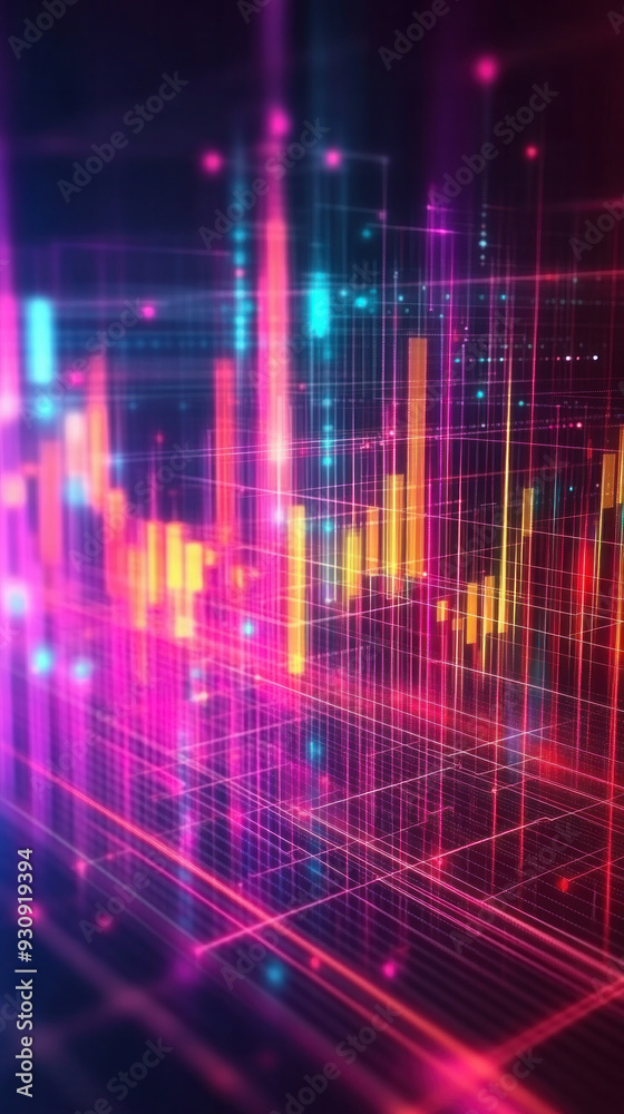 A colorful, abstract image of lines and dots that appears to be a graph. The colors are bright and vibrant, giving the impression of a futuristic or technological scene A colorful, abstract image of lines and dots that appears to be a graph. The colors are bright and vibrant, giving the impression of a futuristic or technological scene