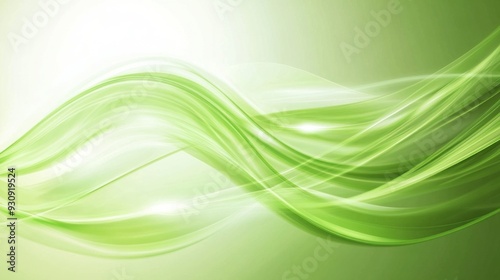 Wallpaper Mural Abstract Green Wave Design Torontodigital.ca