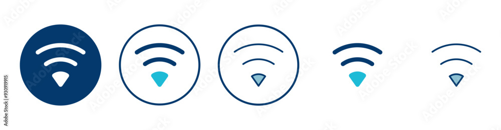 WIFI Icon vector isolated on white background. signal vector icon. Wireless and wifi icon or sign for remote internet access WIFI Icon vector isolated on white background. signal vector icon. Wireless and wifi icon or sign for remote internet access