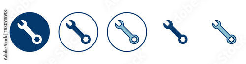 wrench icon vector isolated on white background. Wrench vector icon. Spanner symbol