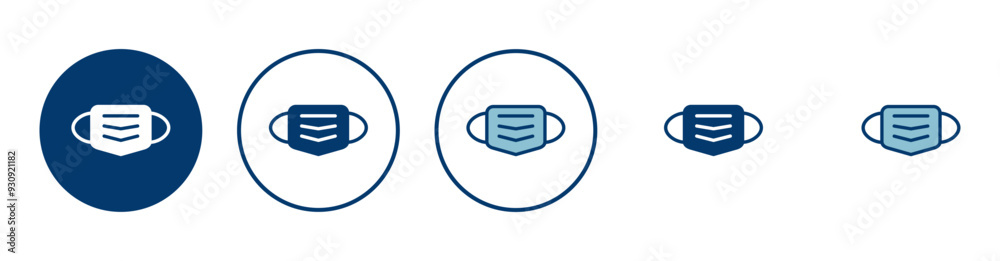 Mask icon vector isolated on white background. Man face with mask icon. Safety breathing masks. Industrial safety N95 mask. Medical mask vector icon. Mask icon vector isolated on white background. Man face with mask icon. Safety breathing masks. Industrial safety N95 mask. Medical mask vector icon.