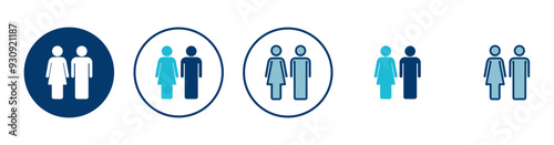 Man and woman icon vector isolated on white background. male and female symbol