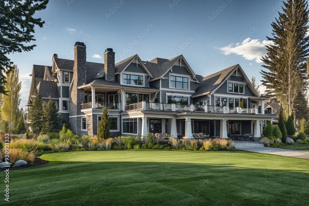 Obraz premium Luxury House on Golf Course