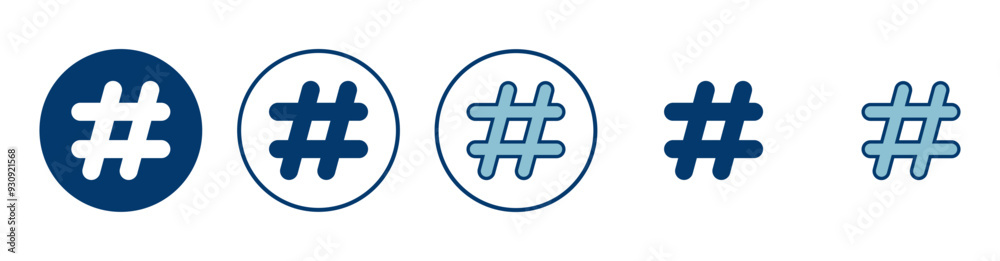 Obraz premium Hashtag icon vector isolated on white background. hashtag vector icon
